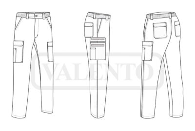 Pantalón de trabajo multibolsillos VALENTO ROBLE - Image 2
