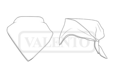 Pañuelo cuadrado cuadros rojos y negros VALENTO CACHIRULO - Image 2