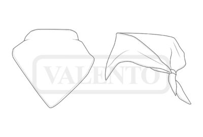 Pañuelo triangular de popelín VALENTO GALA - Image 2