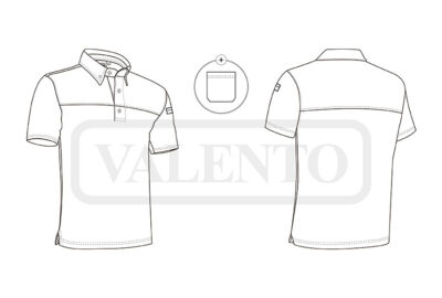 Polo de trabajo con cuello camisero VALENTO HURRICANE - Imagen 2
