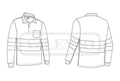 Polo manga larga visibilidad realzada VALENTO LONGFORD - Imagen 2