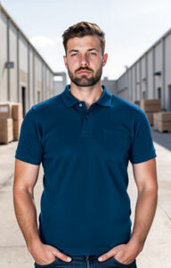 Polo de manga corta y bolsillo VALENTO NEPTUNO