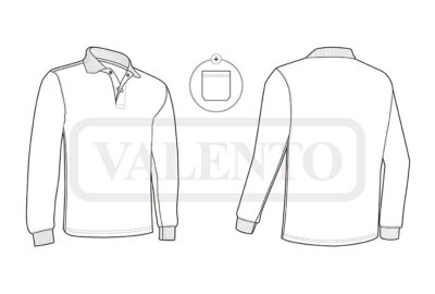 Polo de manga larga con corchetes VALENTO SENA - Imagen 2