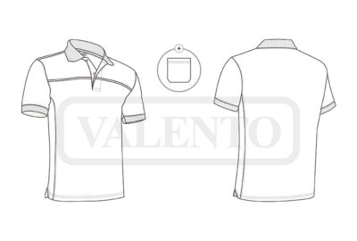 Polo de trabajo manga corta VALENTO THUNDER - Image 2
