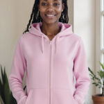 Sudadera de mujer con capucha y cremallera VALENTO BONDI