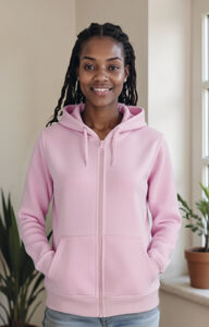 Sudadera de mujer con capucha y cremallera VALENTO BONDI