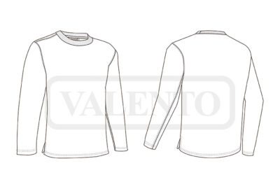 Sudadera cuello redondo y manga recta VALENTO OPEN - Imagen 2