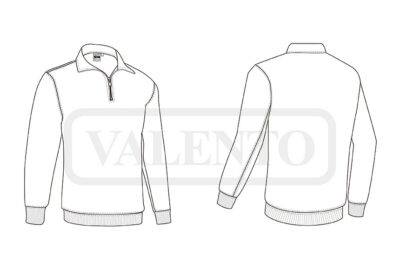 Sudadera con cremallera y cuello alto VALENTO WOOD - Image 2