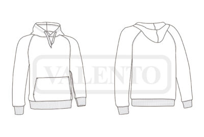 Sudadera con capucha y bolsillo canguro VALENTO STREET - Imagen 2