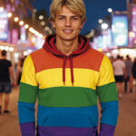 Sudadera con capucha colores arcoíris VALENTO RAINBOW