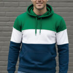 Sudadera con capucha diseño tricolor VALENTO VARSITY