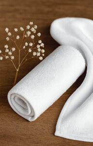 Toalla de rizo tamaño tocador VALENTO LYRA