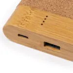 Batería Externa de Bambú y Corcho Stamina Kobe 1211 - Image 2