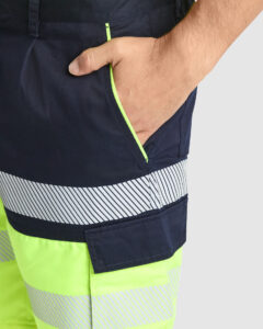 Bermuda Alta Visibilidad Roly Lada 9328 Hombre - Imagen 5