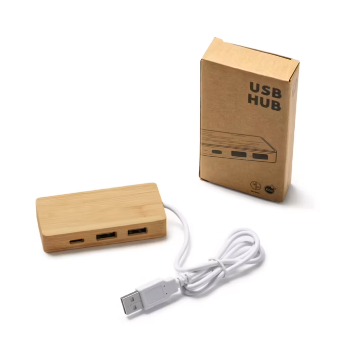 Puerto USB de Bambú Natural Stamina Neptune 3023 - Image 2